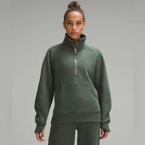 lululemon athletica Olive Green Half-Zip Pullover Sweatshirt